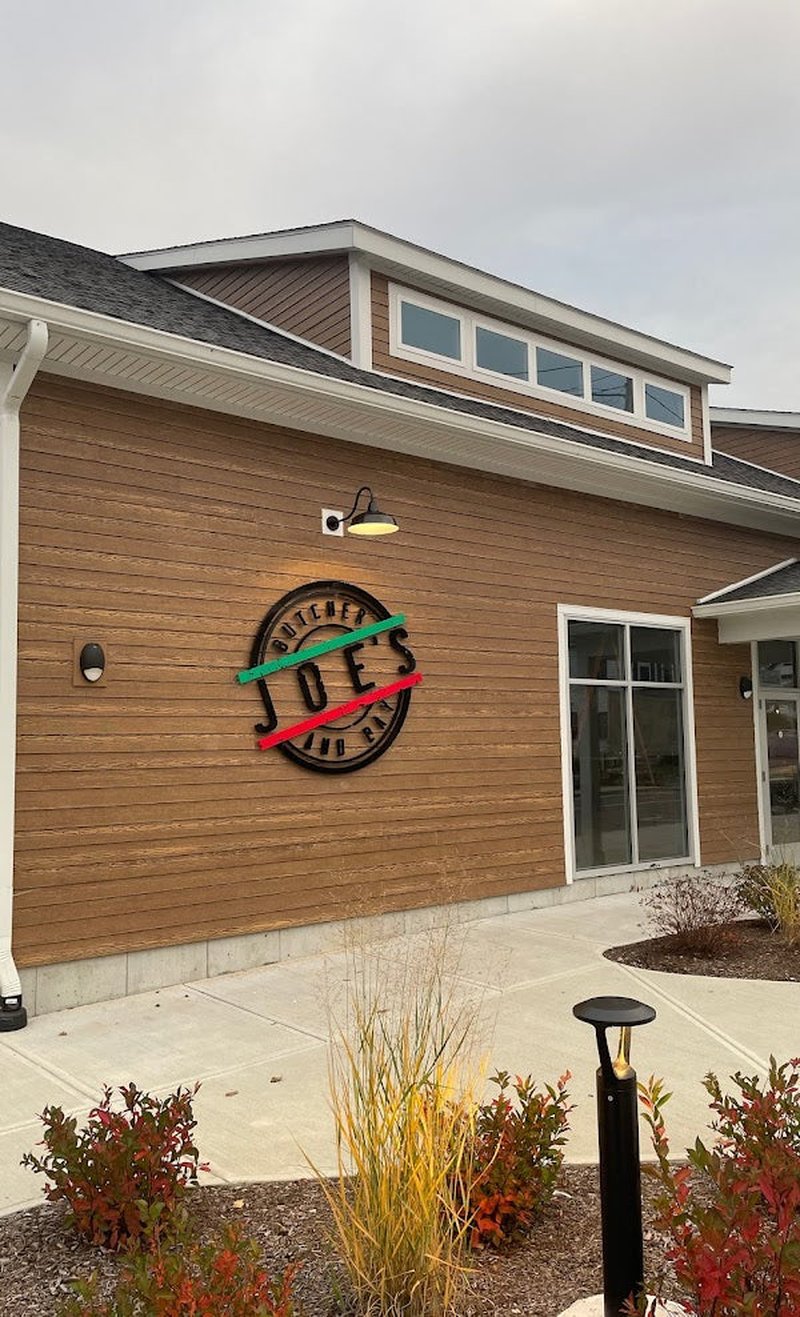Joe's Butcher & Bay signage in Foxboro, Massachusetts