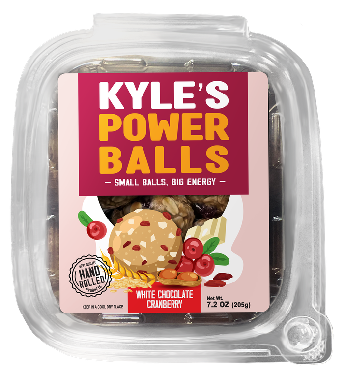 Kyle's Power Balls White Chocolate Cranberry flavor package